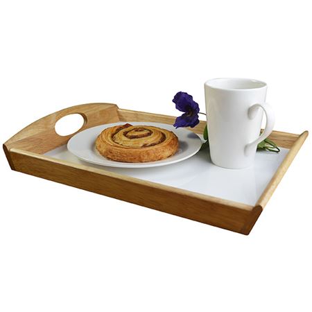 Wooden Breakfast Servicing Tray 36cm (L) x 25.5cm (W) x 5.5cm (H) - GARDEN & PET SUPPLIES