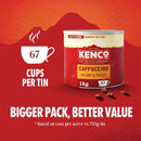 Kenco Cappuccino Instant Coffee 1kg Tin - GARDEN & PET SUPPLIES