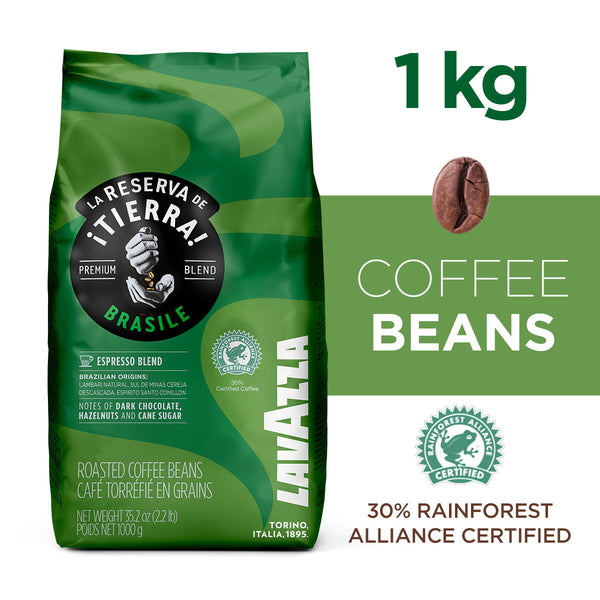 Lavazza Tierra Brasile Premium Blend Coffee Beans 1kg - GARDEN & PET SUPPLIES