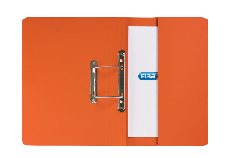 Elba Stratford Spring Pocket Transfer File Manilla Foolscap 320gsm Orange (Pack 25) - 100090148 - GARDEN & PET SUPPLIES