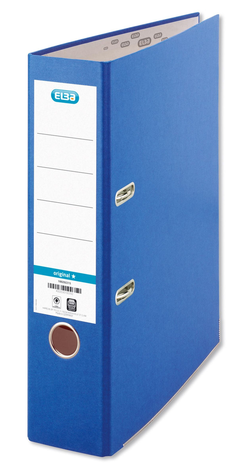 Elba Coloured Board Lever Arch File Paper on Board A4 80mm Spine Width Blue (Pack 10) - 100202215 - GARDEN & PET SUPPLIES