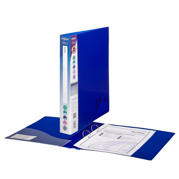 Snopake Superline Ring Binder 2 O-Ring A4 25mm Rings Electra Blue (Pack 10) - 10159 - GARDEN & PET SUPPLIES