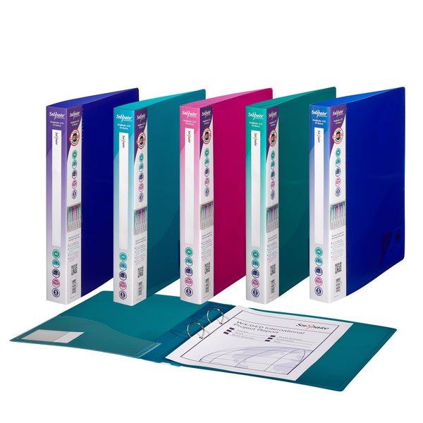 Snopake Superline Ring Binder 2 O-Ring A4 25mm Rings Electra Assorted (Pack 10) - 10165 - GARDEN & PET SUPPLIES