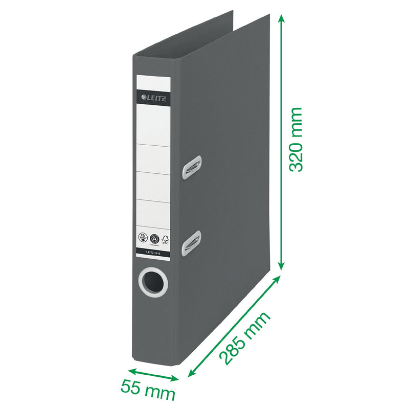 Leitz 180 Recycle Lever Arch File A4 50mm Spine Green 10190055 - GARDEN & PET SUPPLIES