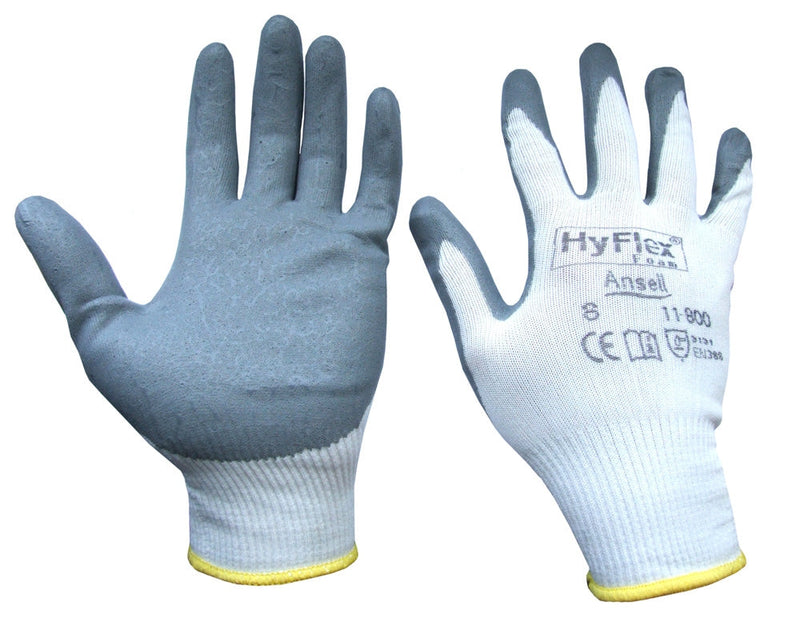 Ansell Hyflex Grey Foam Gloves (Pair) - GARDEN & PET SUPPLIES