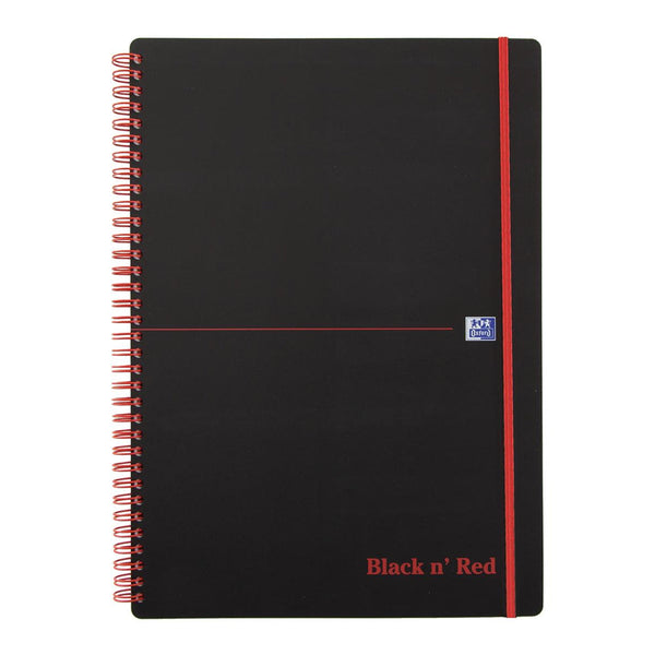 Black n Red A4 Wirebound Notebook [5 Pack] - GARDEN & PET SUPPLIES