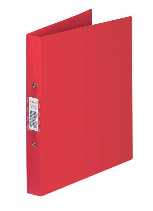 Rexel Budget Ring Binder Polypropylene 2 O-Ring A4 25mm Rings Red (Pack 10) - 13422RD - GARDEN & PET SUPPLIES