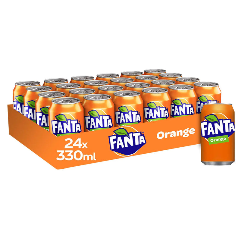 Fanta Orange Soft Drink 330ml Can (Pack of 24)