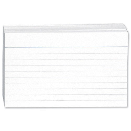 Concord 6x4inch White Ruled Record Card Pack 100's - GARDEN & PET SUPPLIES