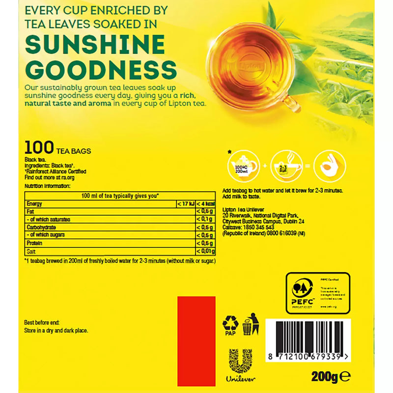 Lipton Yellow Label Tea Bags 100's