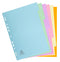 Exacompta Forever Recycled Divider 6 Part A4 170gsm Card Assorted Colours - 1606E - GARDEN & PET SUPPLIES