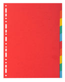 Exacompta Forever Recycled Divider 10 Part A4 220gsm Card Vivid Assorted Colours - 2010E - GARDEN & PET SUPPLIES