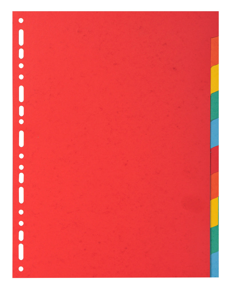 Exacompta Forever Recycled Divider 10 Part A4 220gsm Card Vivid Assorted Colours - 2010E - GARDEN & PET SUPPLIES