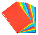 Exacompta Forever Recycled Divider 12 Part A4 220gsm Card Vivid Assorted Colours - 2012E - GARDEN & PET SUPPLIES