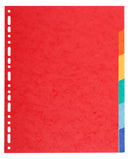 Exacompta Forever Recycled Divider 6 Part A4 Extra Wide 220gsm Card Vivid Assorted Colours - 2106E - GARDEN & PET SUPPLIES