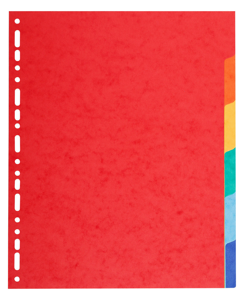 Exacompta Forever Recycled Divider 6 Part A4 Extra Wide 220gsm Card Vivid Assorted Colours - 2106E - GARDEN & PET SUPPLIES