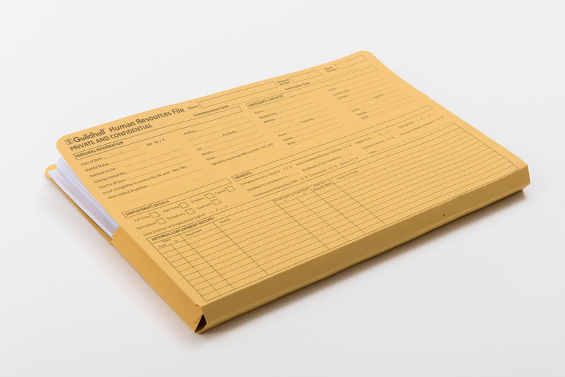 Guildhall Pre-Printed HR File Manilla 244x355mm 315gsm Yellow (Pack 50) - 211/1300Z - GARDEN & PET SUPPLIES