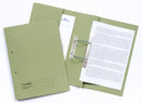 Guildhall Spring Pocket Transfer File Manilla Foolscap 420gsm Green (Pack 25) - 211/6002Z - GARDEN & PET SUPPLIES