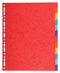 Exacompta Forever Recycled Divider 12 Part A4 Extra Wide 220gsm Card Vivid Assorted Colours - 2112E - GARDEN & PET SUPPLIES