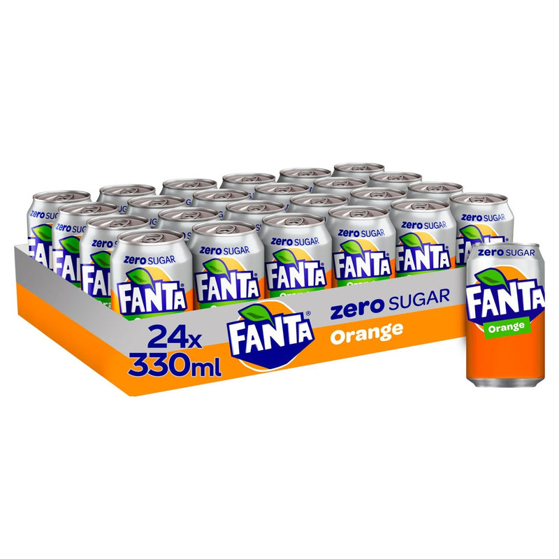 Fanta Orange Zero Cans 330ml (Pack of 24) 100231