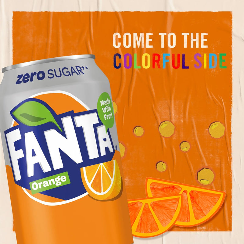 Fanta Orange Zero Cans 330ml (Pack of 24) 100231