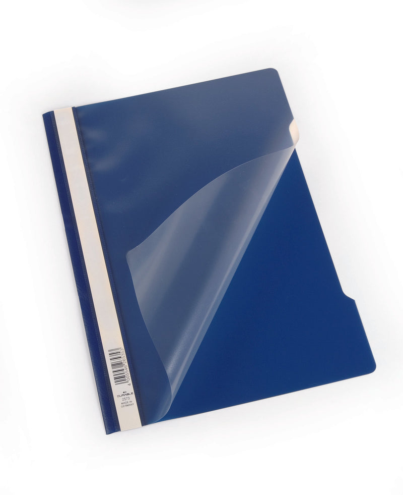 Durable Clear View Report Folder A4 Dark Blue (Pack 50) 257307 - GARDEN & PET SUPPLIES