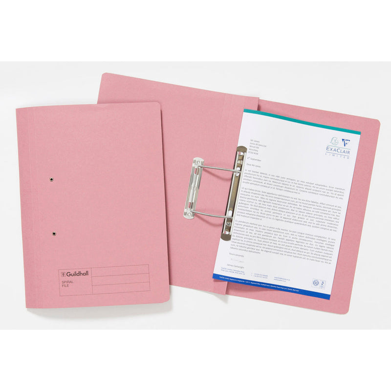 Guildhall Spring Transfer File Manilla Foolscap 285gsm Pink (Pack 25) - 346-PNKZ - GARDEN & PET SUPPLIES