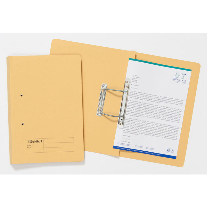 Guildhall Spring Transfer File Manilla Foolscap 285gsm Yellow (Pack 25) - 346-YLWZ - GARDEN & PET SUPPLIES