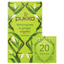 Pukka Tea Lemongrass & Ginger Individually Wrapped Enveloped Tea 20's