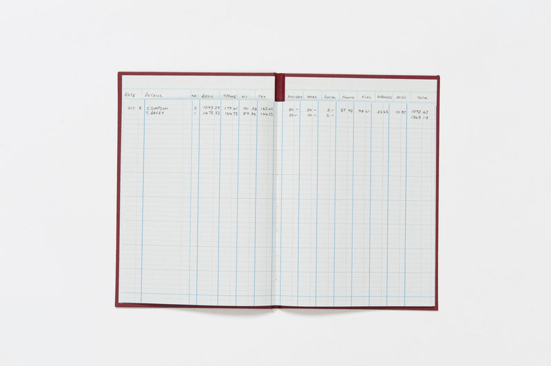 Guildhall Headliner Account Book Casebound 298x203mm 12 Cash Columns 80 Pages Red - 38/12Z - GARDEN & PET SUPPLIES