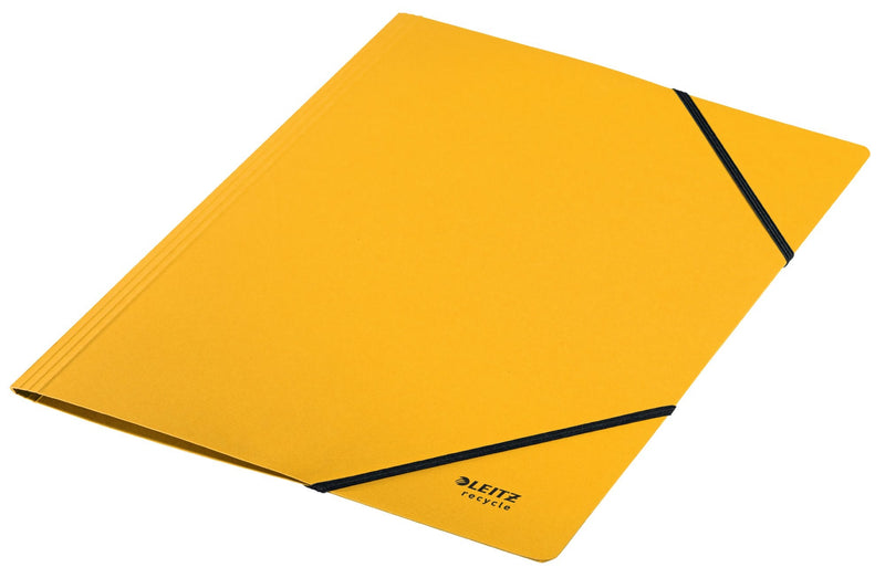 Leitz Recycle Card Folder With Elastic Band Closure A4 Yellow 39080015 - GARDEN & PET SUPPLIES