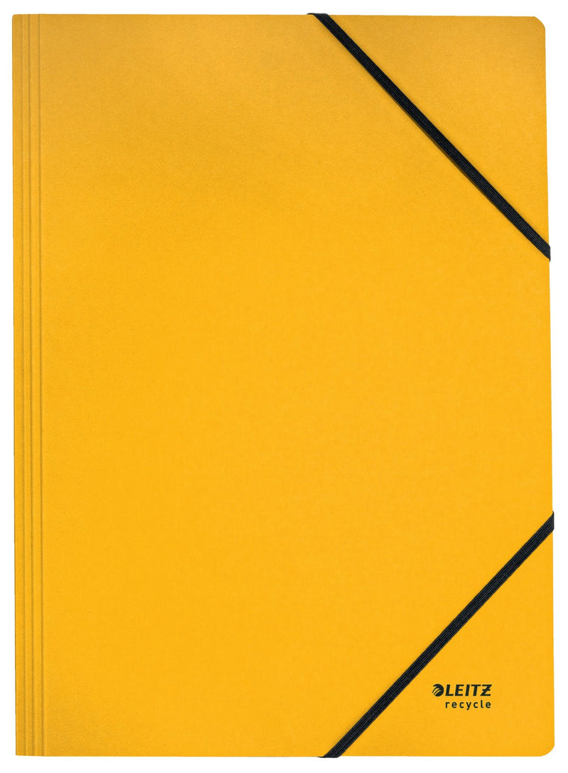 Leitz Recycle Card Folder With Elastic Band Closure A4 Yellow 39080015 - GARDEN & PET SUPPLIES