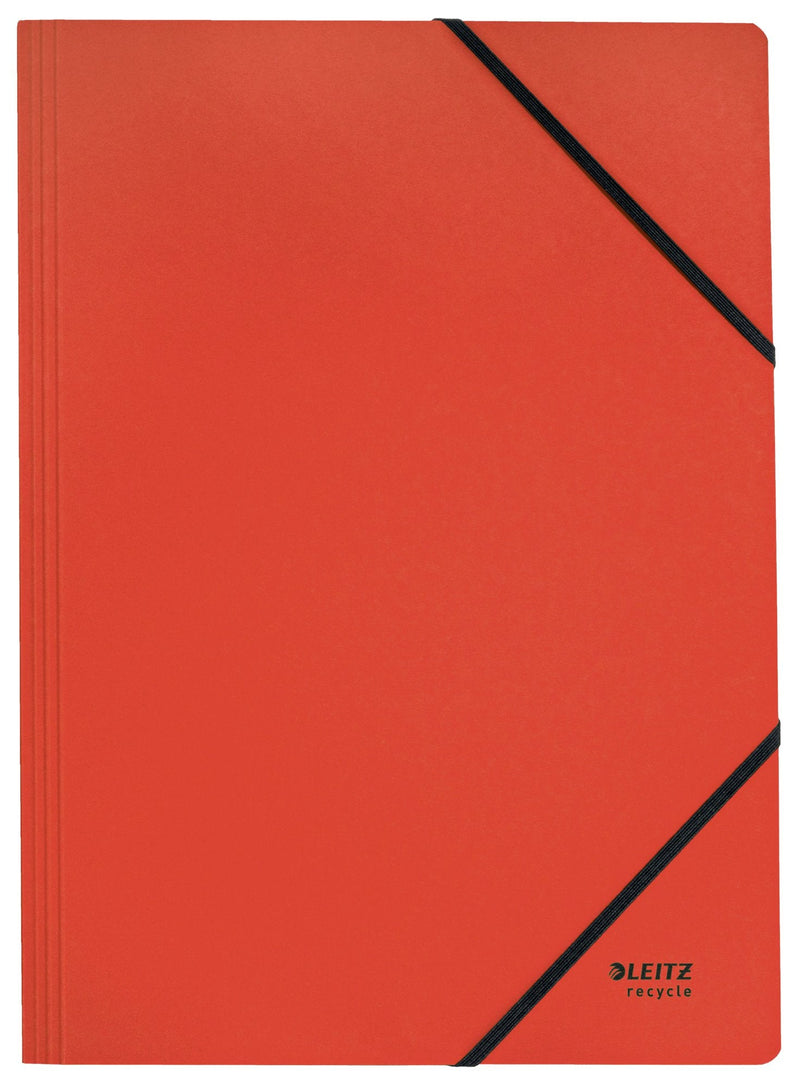 Leitz Recycle Card Folder With Elastic Band Closure A4 Red 39080025 - GARDEN & PET SUPPLIES