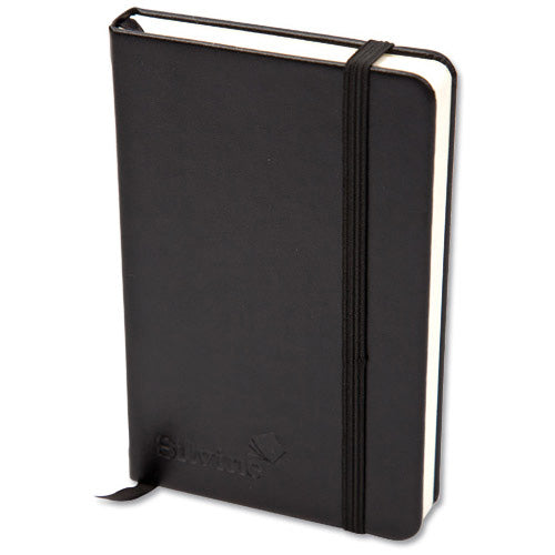 Silvine Executive SoftFeel A5 Notebook Black Code 197BK - GARDEN & PET SUPPLIES