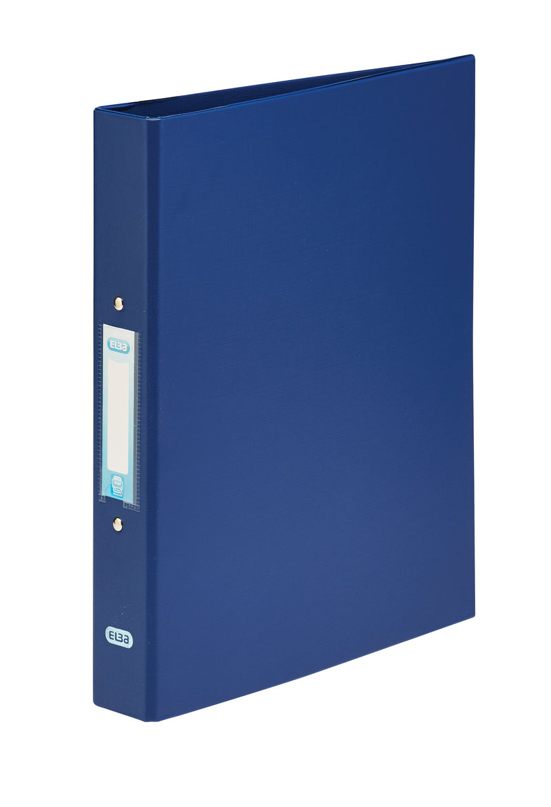 Elba Plastic Ring Binder A4 25mm Capacity 35mm Spine 2 O-Ring Blue (Pack 10) 400001508 - GARDEN & PET SUPPLIES