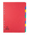 Elba Coloured Pressboard Dividers A4 Euro Punched 10 Part 400007513 - GARDEN & PET SUPPLIES