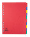 Elba Coloured Pressboard Dividers A4+ Euro Punched 10 Part 400007516 - GARDEN & PET SUPPLIES