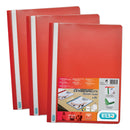 Elba Report File Clear Front Plastic Red Pack 50 400055034 - GARDEN & PET SUPPLIES