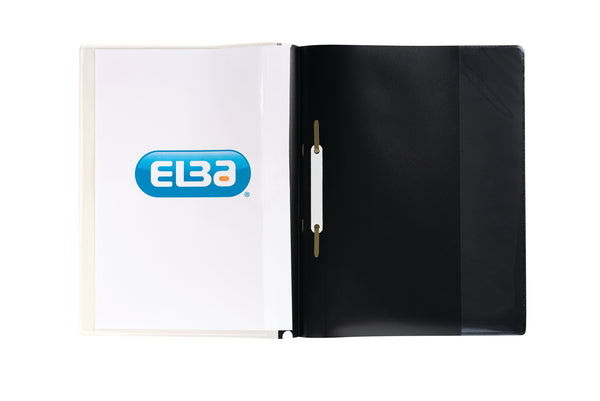 Elba Report Files With Front Cover Pocket A4 Black (Pack 25) 400055036 - GARDEN & PET SUPPLIES