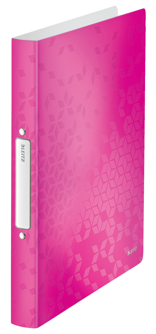 Leitz WOW Ring Binder Polypropylene 2 O-Ring A4 25mm Rings Pink Metallic (Pack 10) 42570023 - GARDEN & PET SUPPLIES