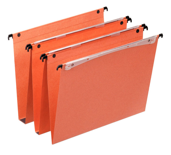 Orgarex Dual Vertical A4 Suspension File Card 15mm Orange (Pack 25) 21632 - GARDEN & PET SUPPLIES