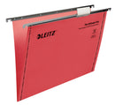 Leitz Ultimate Clenched Bar Foolscap Suspension File Card 15mm V Base Red (Pack 50) 17440025 - GARDEN & PET SUPPLIES