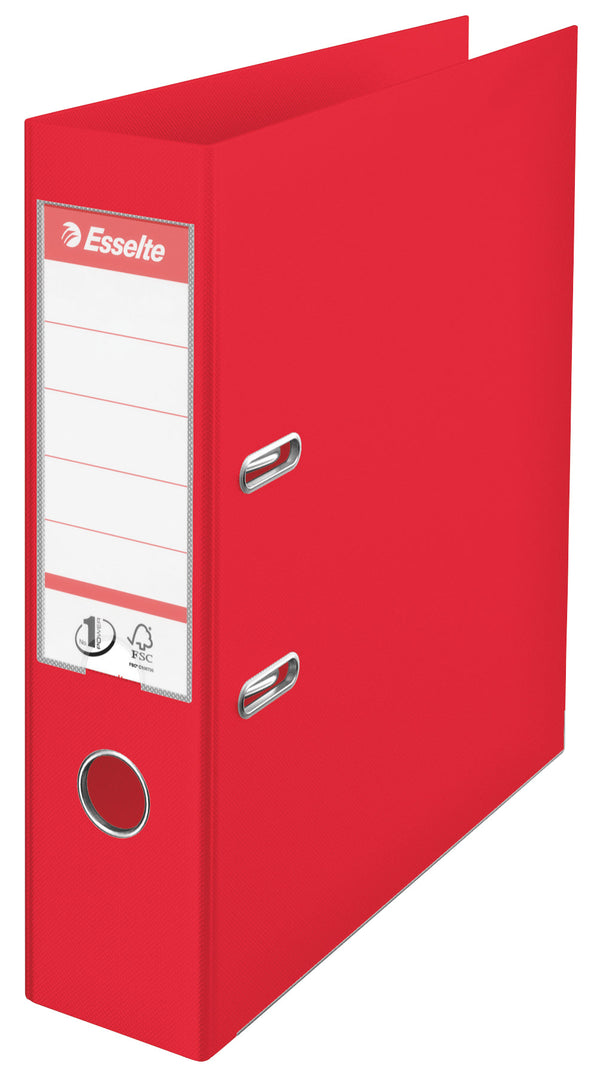 Esselte No.1 VIVIDA Lever Arch File Polypropylene A4 75mm Spine Width Red (Pack 10) 624068 - GARDEN & PET SUPPLIES