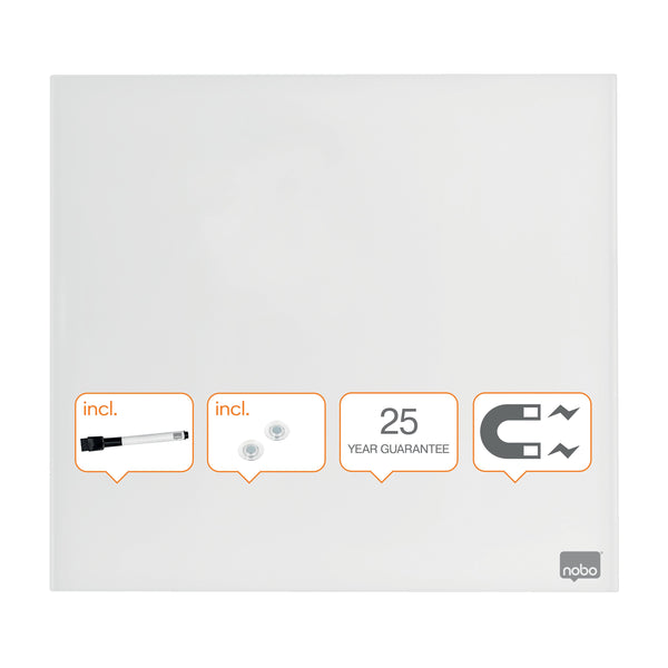 Nobo Magnetic Glass Whiteboard Tile 450x450mm White 1903957 - GARDEN & PET SUPPLIES