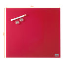 Nobo Magnetic Glass Whiteboard Tile 450x450mm Red 1903955 - GARDEN & PET SUPPLIES