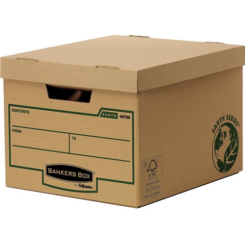 Fellowes Bankers Box Earth Series Standard Storage Box Board Brown (Pack 10) 4470601 - GARDEN & PET SUPPLIES