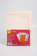 Guildhall Slipfile Manilla A4 Open 2 Sides 230gsm Assorted Colours (Pack 50) - 4600Z - GARDEN & PET SUPPLIES