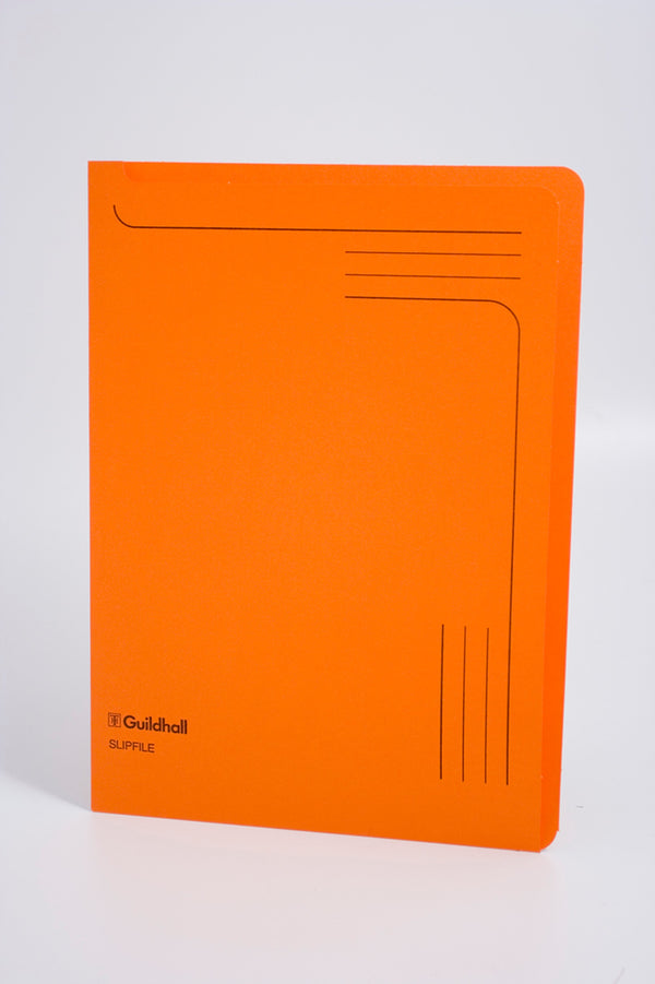 Guildhall Slipfile Manilla A4 Open 2 Sides 230gsm Orange (Pack 50) - 4607Z - GARDEN & PET SUPPLIES