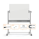 Nobo Mobile Magnetic Glass Whiteboard Brilliant White 1200x900mm 1903943 - GARDEN & PET SUPPLIES