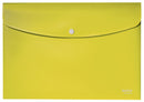 Leitz Recycle Polypropylene Document Wallet With Push Button Closure Yellow 46780015 - GARDEN & PET SUPPLIES